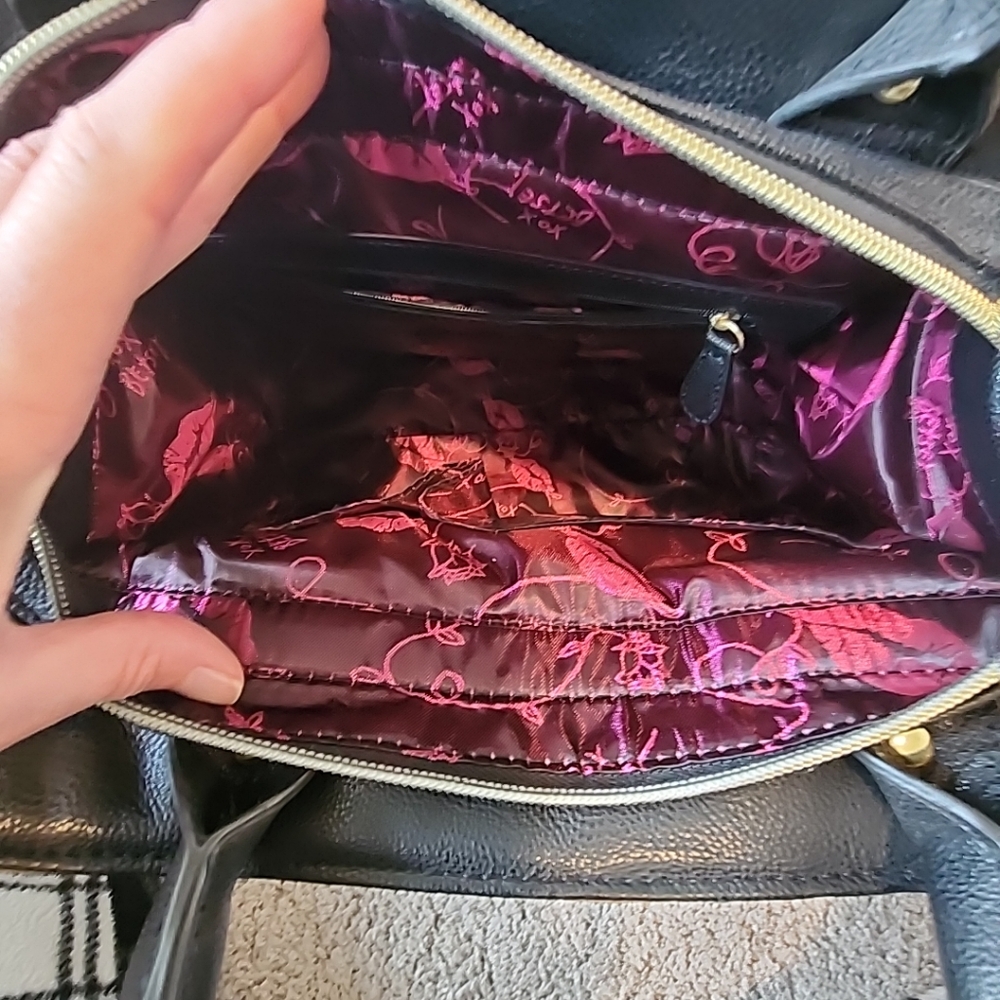 Betsey Johnson Black And Brown Lg Purse - Picture 10 of 14